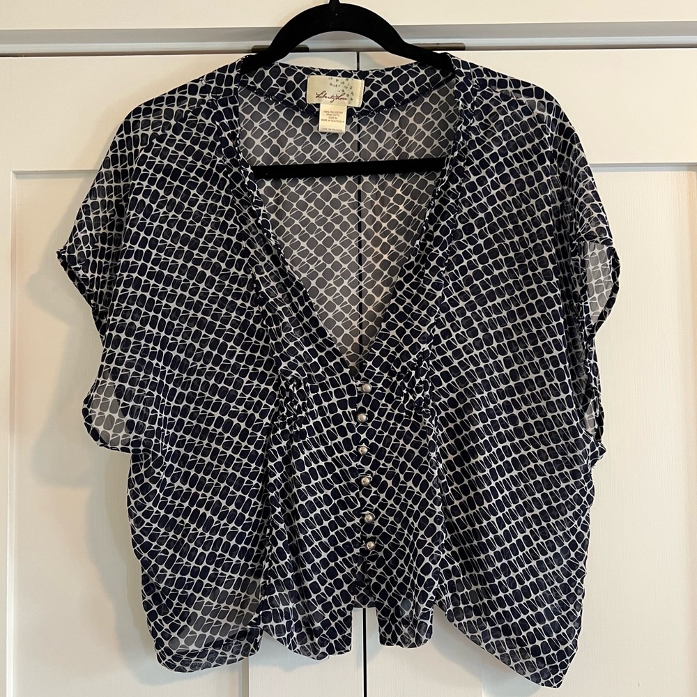 Liberty Love Blue Sheer top